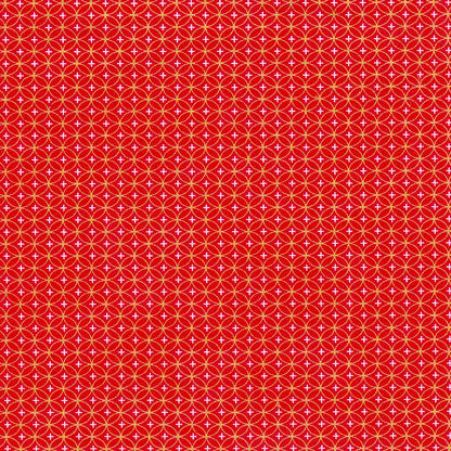 Pack of 20 Sheets 14x14cm Yuzen Washi Origami Paper HZ-064 - Shippou Circle Red - washi paper - Lavender Home London