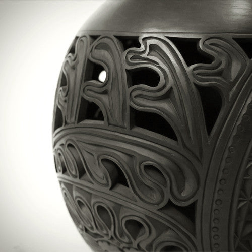 Traditional Chinese Handcrafted Black Clay - Vault of Heaven Vase - The Eight Immortals - Homeware - Lavender Home London