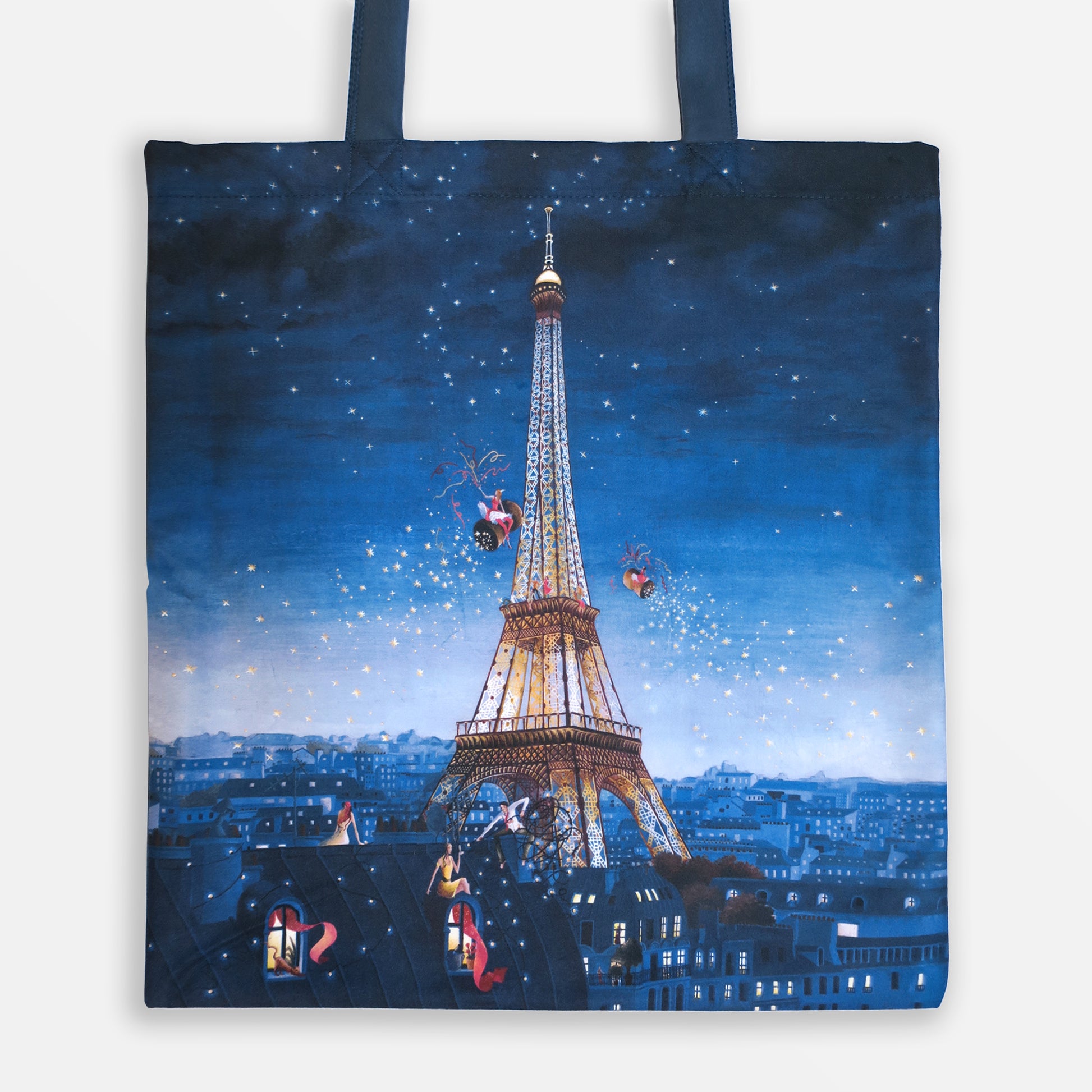 Tote Bag - Eiffel Tower at Night by Marie-Anne Foucart - Tote Bags - Lavender Home London