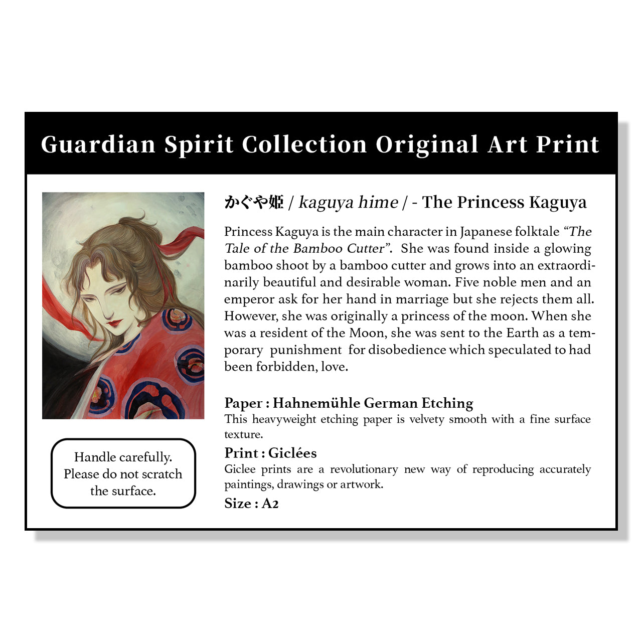 Guardian Spirits Collection Original Art Print - Princess Kaguya - Print - Lavender Home London