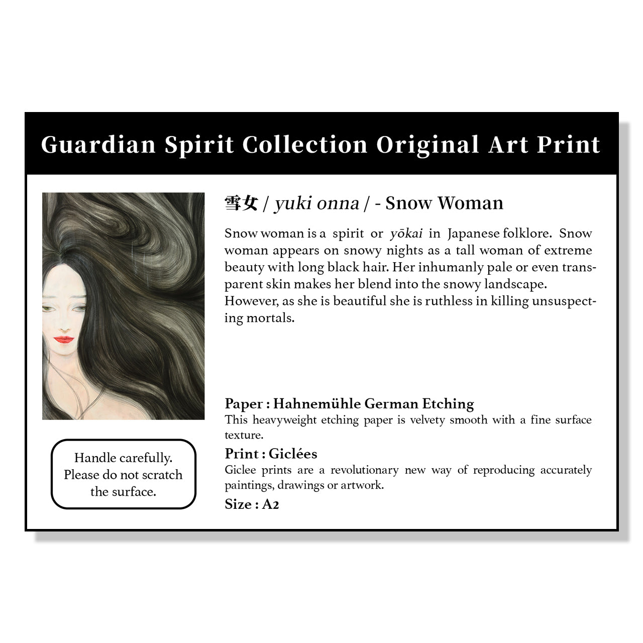 Guardian Spirits Collection Original Art Print - Snow Woman - Print - Lavender Home London