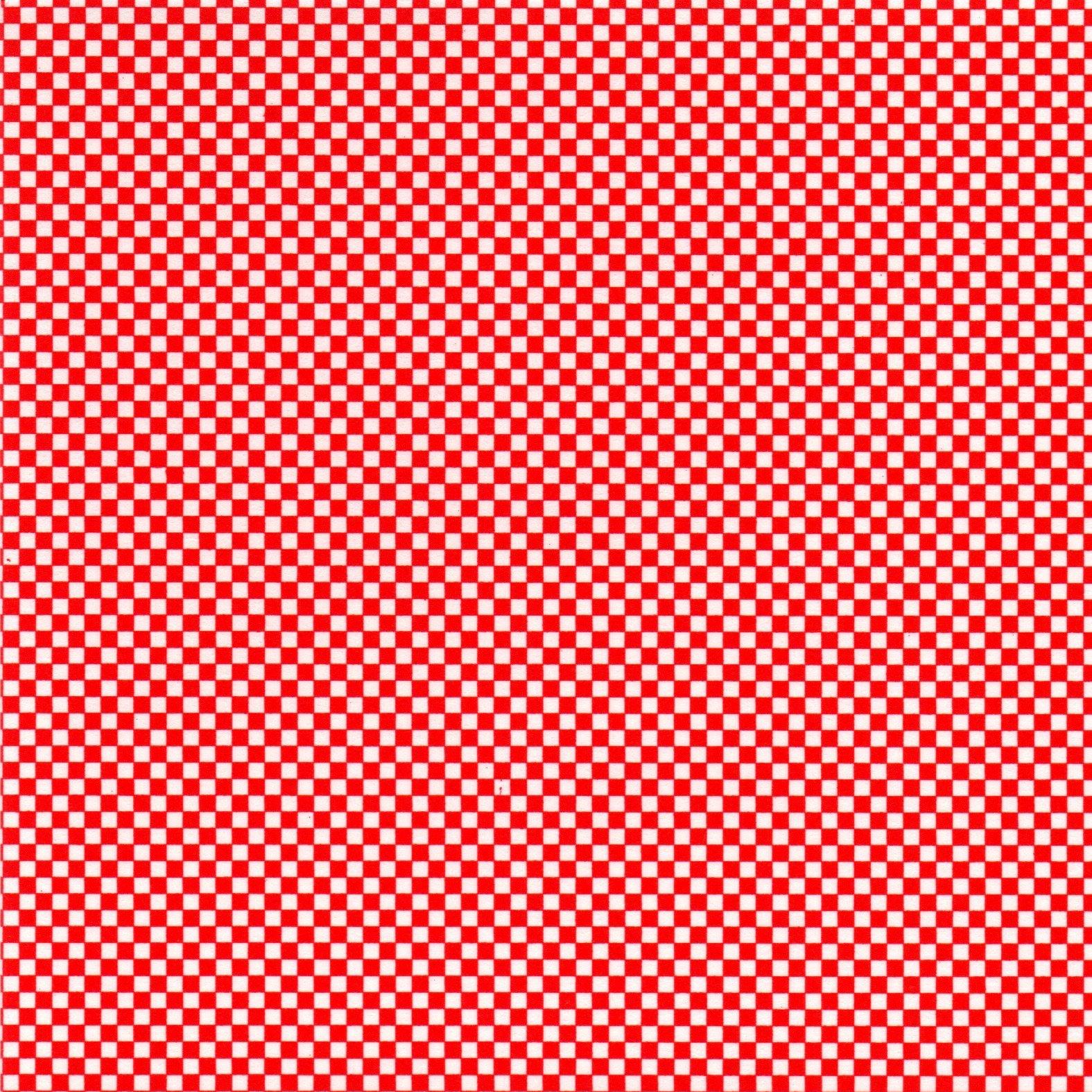Pack of 20 Sheets 14x14cm Yuzen Washi Origami Paper HZ-050 - Red Checkerboard - washi paper - Lavender Home London