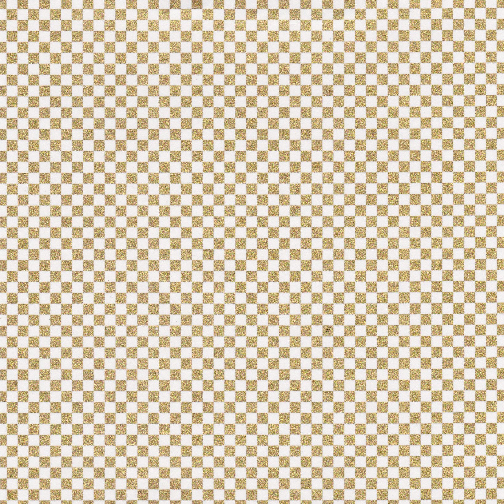 Pack of 20 Sheets 14x14cm Yuzen Washi Origami Paper HZ-051 - Gold Checkerboard (S) - washi paper - Lavender Home London