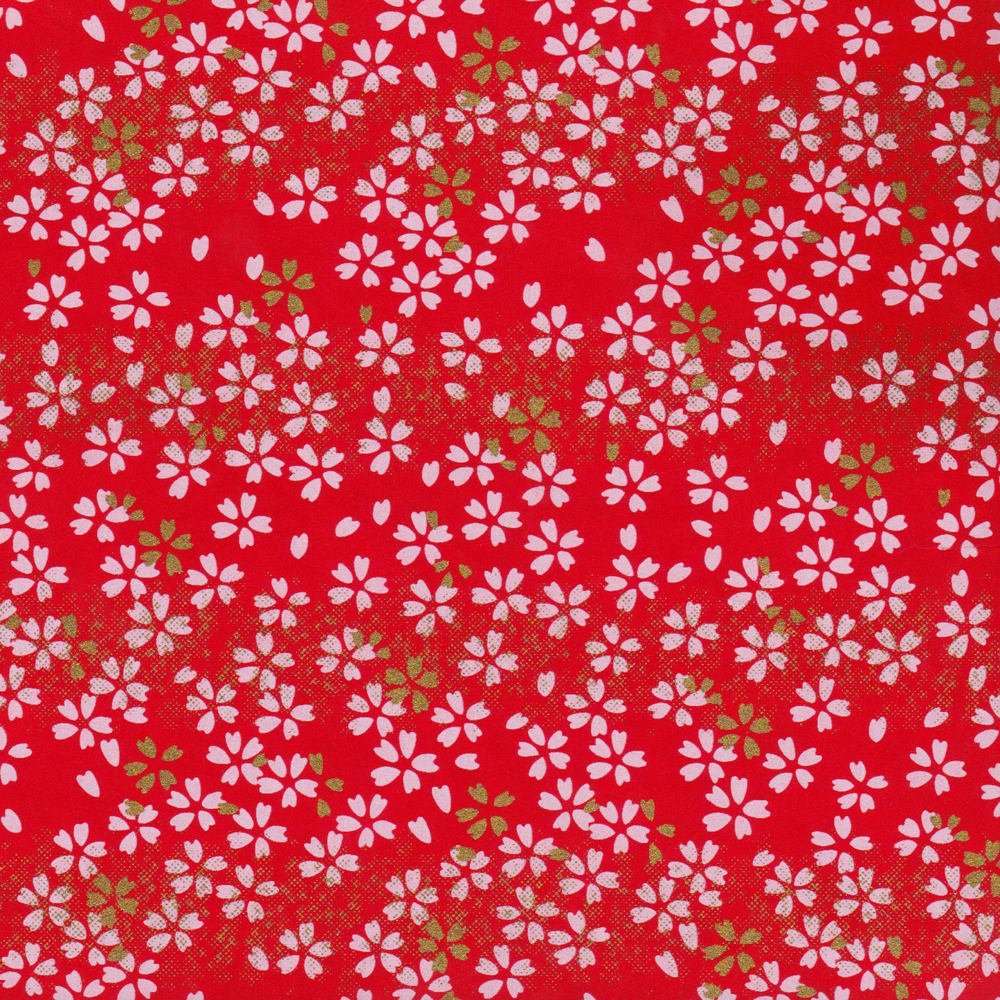 Yuzen Washi Wrapping Paper HZ-063 - Cherry Blossom Red - washi paper - Lavender Home London