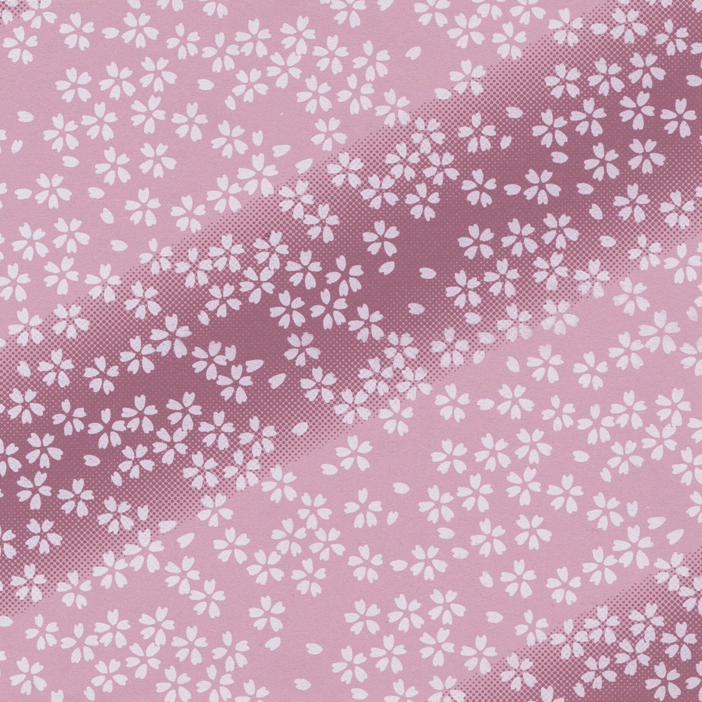 Pack of 20 Sheets 14x14cm Yuzen Washi Origami Paper HZ-068 - Small Cherry Blossom Purple Gradation - washi paper - Lavender Home London