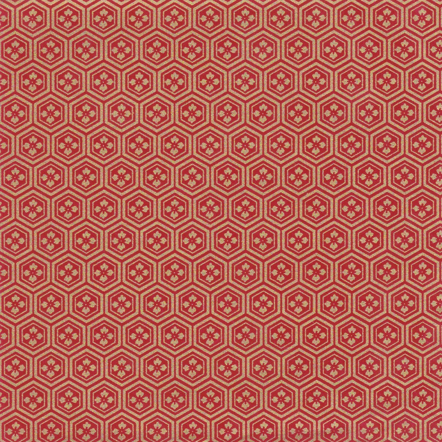 Pack of 20 Sheets 14x14cm Yuzen Washi Origami Paper HZ-076 - Dark Red Tortoiseshell Diamond Flower - washi paper - Lavender Home London