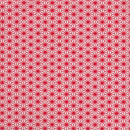 Pack of 20 Sheets 14x14cm Yuzen Washi Origami Paper HZ-077 - Red Hemp Leaf - washi paper - Lavender Home London