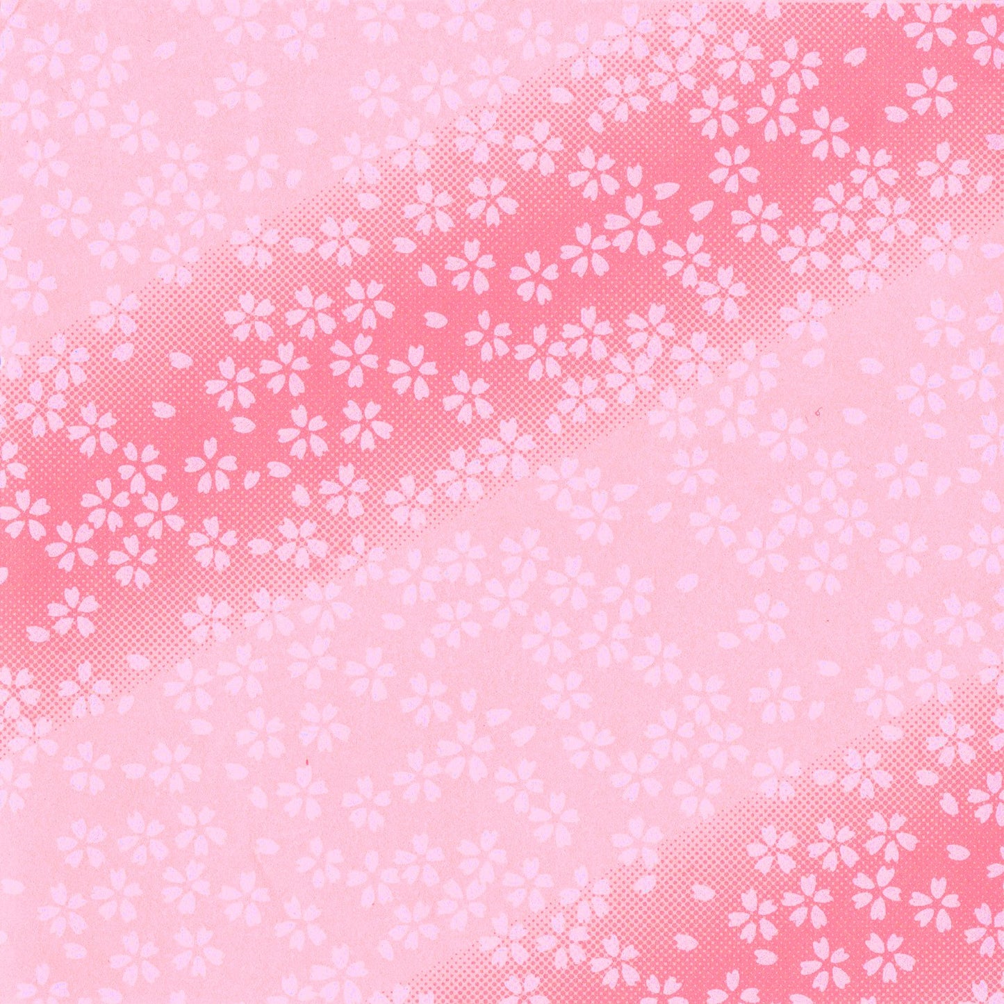 Pack of 20 Sheets 14x14cm Yuzen Washi Origami Paper HZ-121 - Small Cherry Blossom Pink Gradation - washi paper - Lavender Home London
