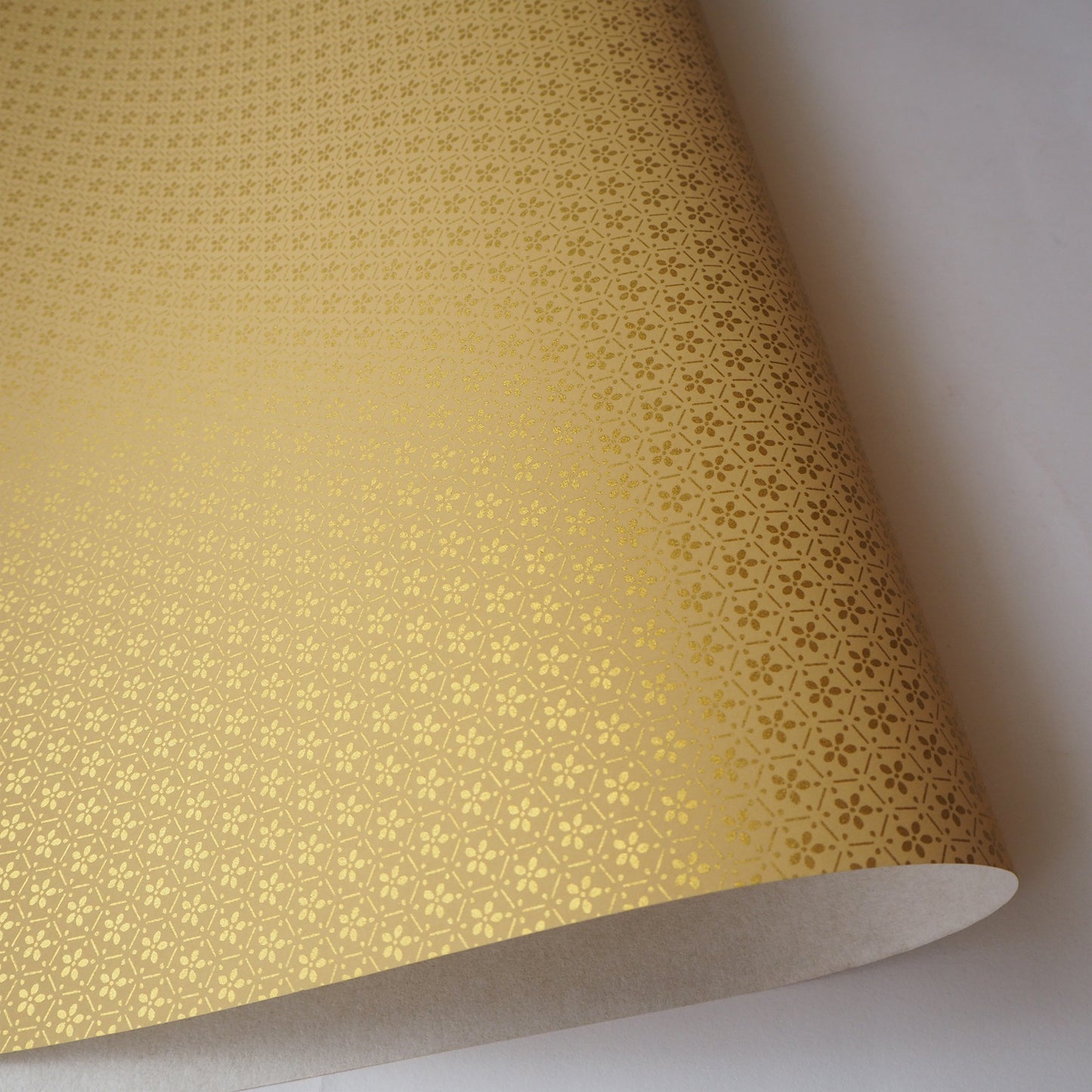 Yuzen Washi Wrapping Paper HZ-181 - Gold Tortoiseshell Sakura - washi paper - Lavender Home London