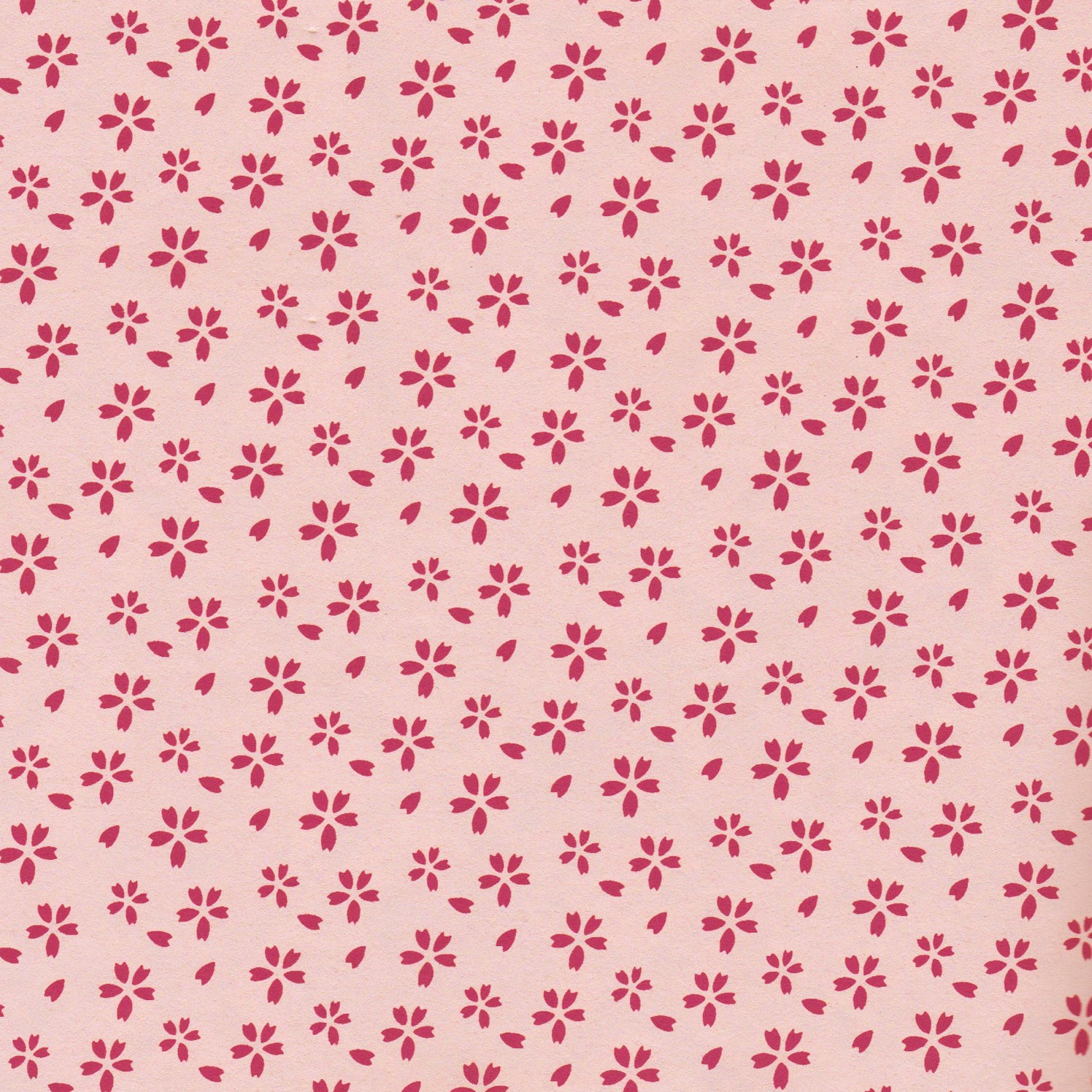 Yuzen Washi Wrapping Paper HZ-188 - Small Red Cherry Blossom - washi paper - Lavender Home London