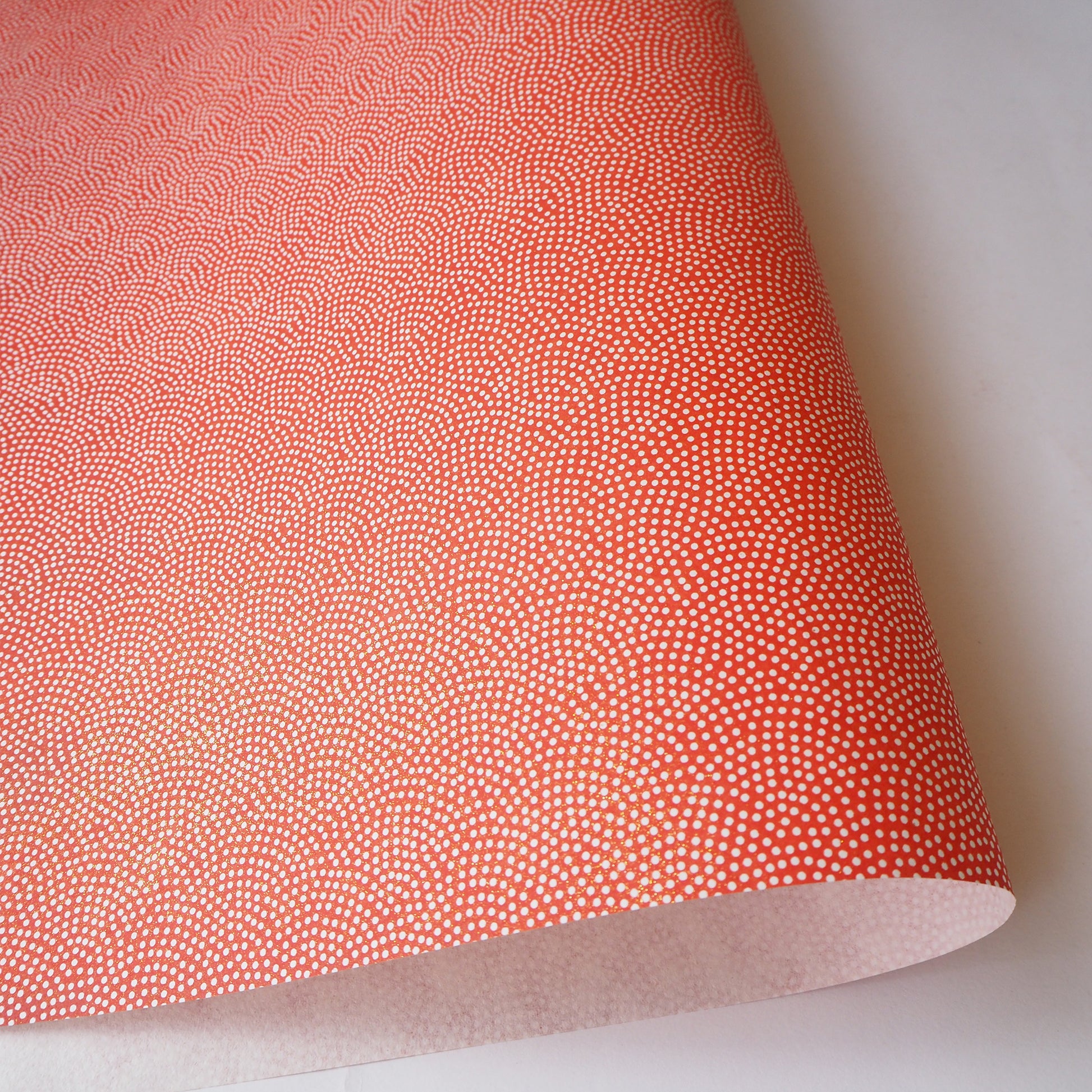 Yuzen Washi Wrapping Paper HZ-226 - Shark Skin Orange Red - washi paper - Lavender Home London