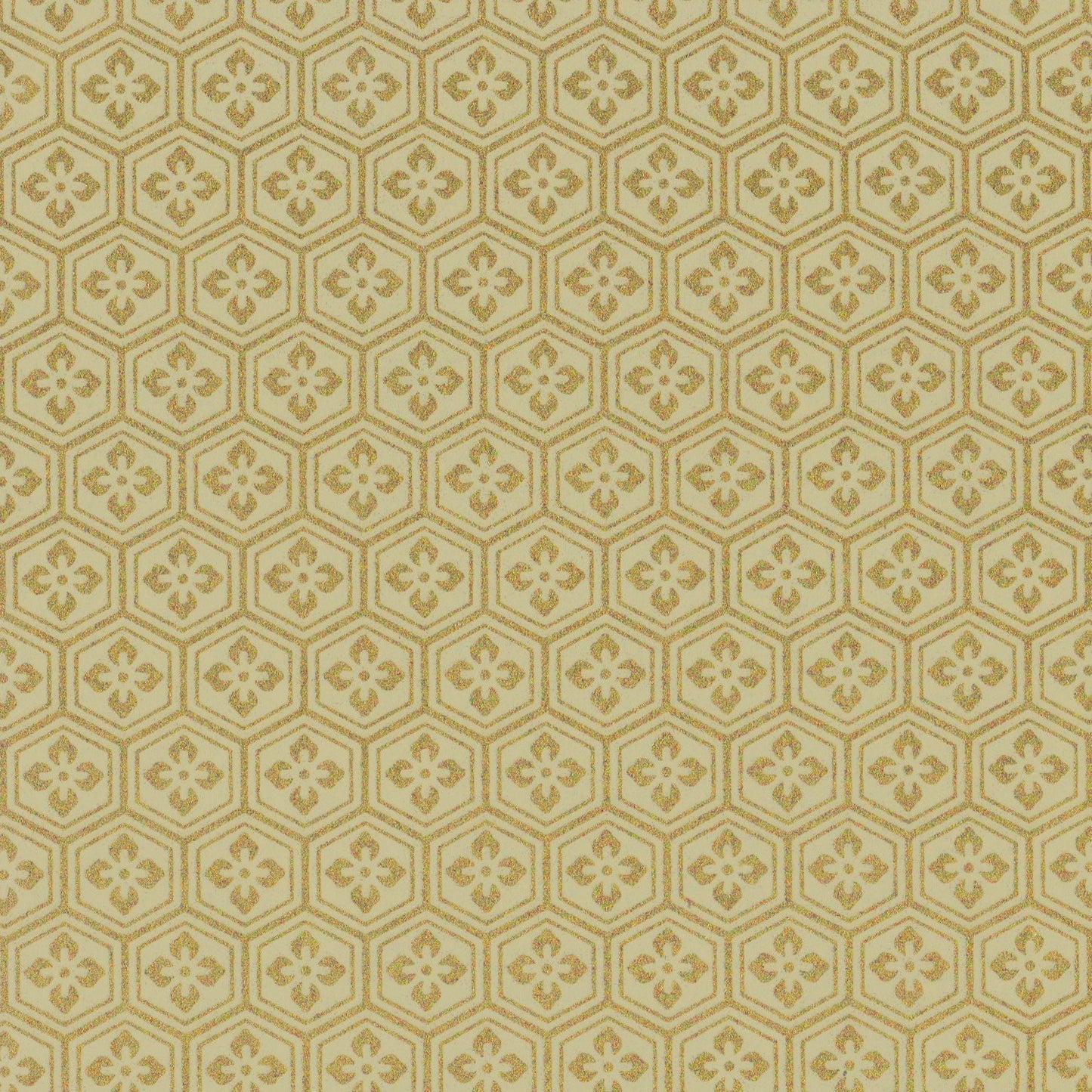 Pack of 20 Sheets 14x14cm Yuzen Washi Origami Paper HZ-350 - Ash Green Gold Tortoiseshell Diamond Flower - washi paper - Lavender Home London