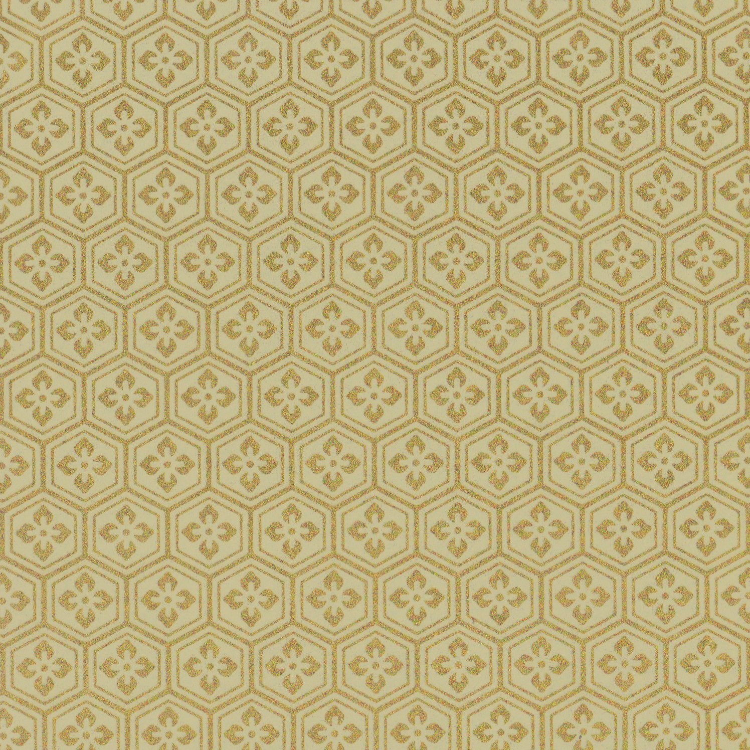 Pack of 20 Sheets 14x14cm Yuzen Washi Origami Paper HZ-350 - Ash Green Gold Tortoiseshell Diamond Flower - washi paper - Lavender Home London