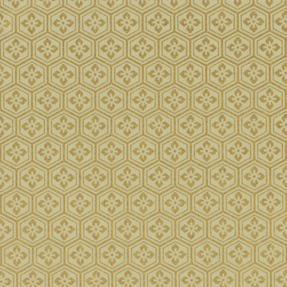 Pack of 20 Sheets 14x14cm Yuzen Washi Origami Paper HZ-350 - Ash Green Gold Tortoiseshell Diamond Flower - washi paper - Lavender Home London