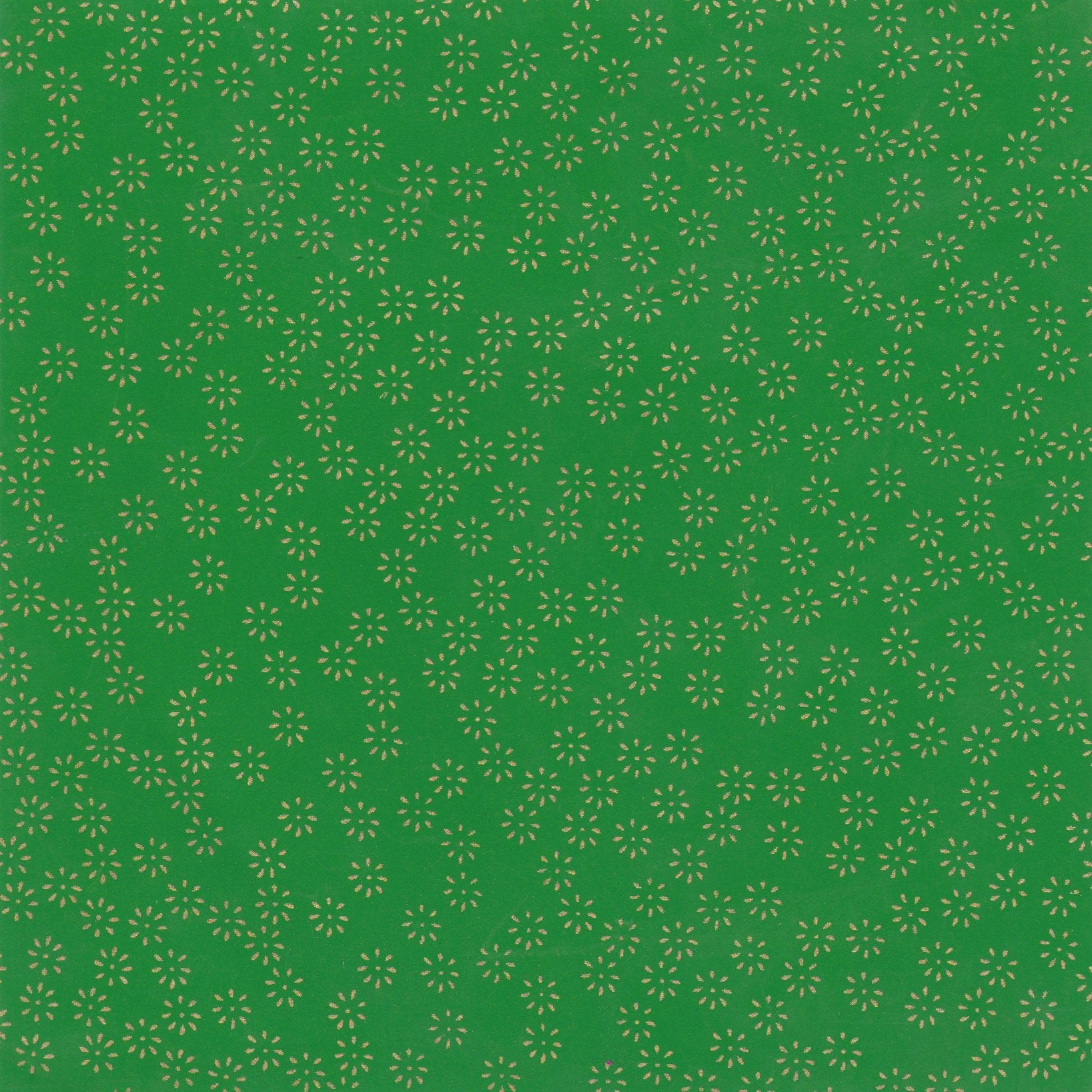 Pack of 20 Sheets 14x14cm Yuzen Washi Origami Paper HZ-288 - Small Chrysanthemum Green - washi paper - Lavender Home London