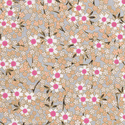 Pack of 20 Sheets 14x14cm Yuzen Washi Origami Paper HZ-344 - Pink Silver Cherry Blossom - washi paper - Lavender Home London