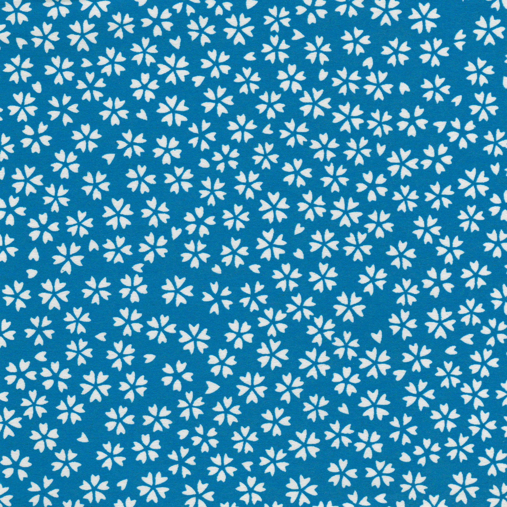 Yuzen Washi Wrapping Paper HZ-362 - Cherry Blossom Cerulean Blue - washi paper - Lavender Home London