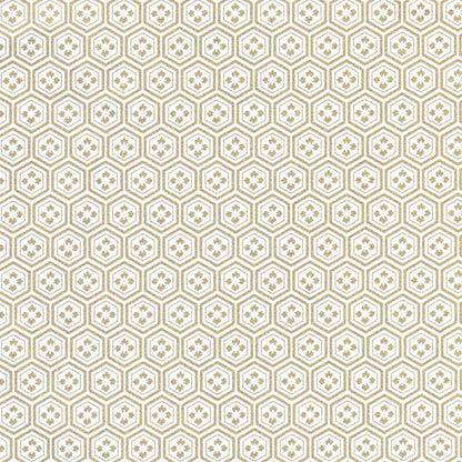 Pack of 20 Sheets 14x14cm Yuzen Washi Origami Paper HZ-375 - White Gold Tortoiseshell Diamond Flower - washi paper - Lavender Home London