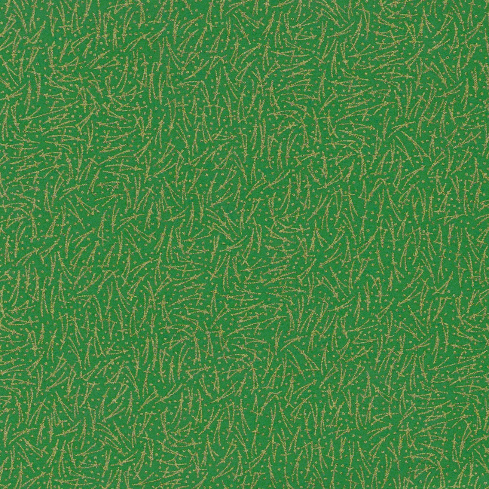 Pack of 20 Sheets 14x14cm Yuzen Washi Origami Paper HZ-376 - Spreading Pine Needles Green - washi paper - Lavender Home London