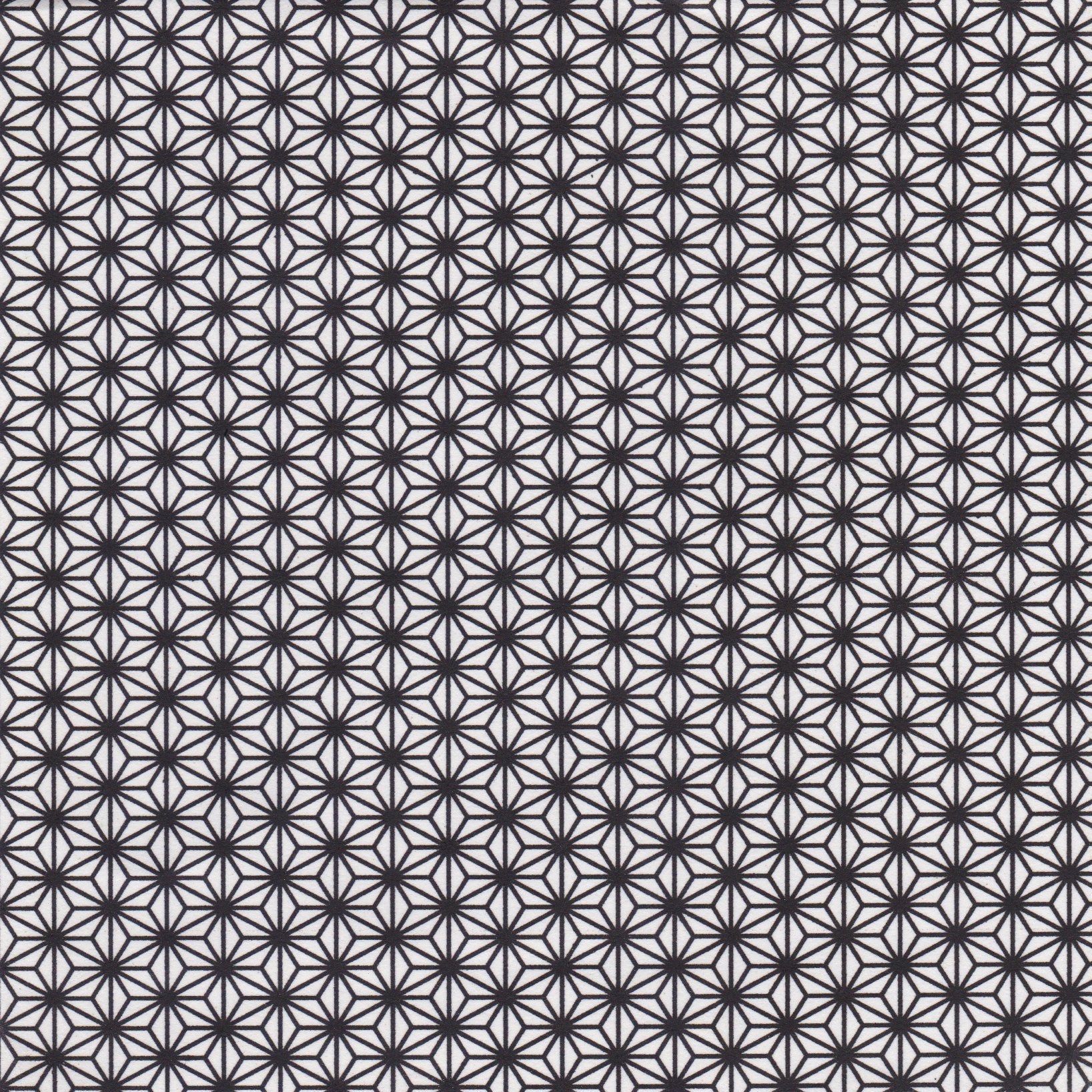 Pack of 20 Sheets 14x14cm Yuzen Washi Origami Paper HZ-399 - Black Hemp Leaf - washi paper - Lavender Home London