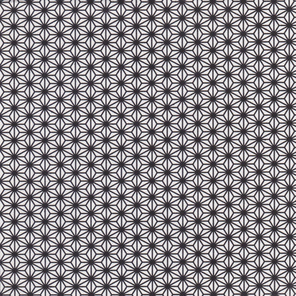 Pack of 20 Sheets 14x14cm Yuzen Washi Origami Paper HZ-399 - Black Hemp Leaf - washi paper - Lavender Home London