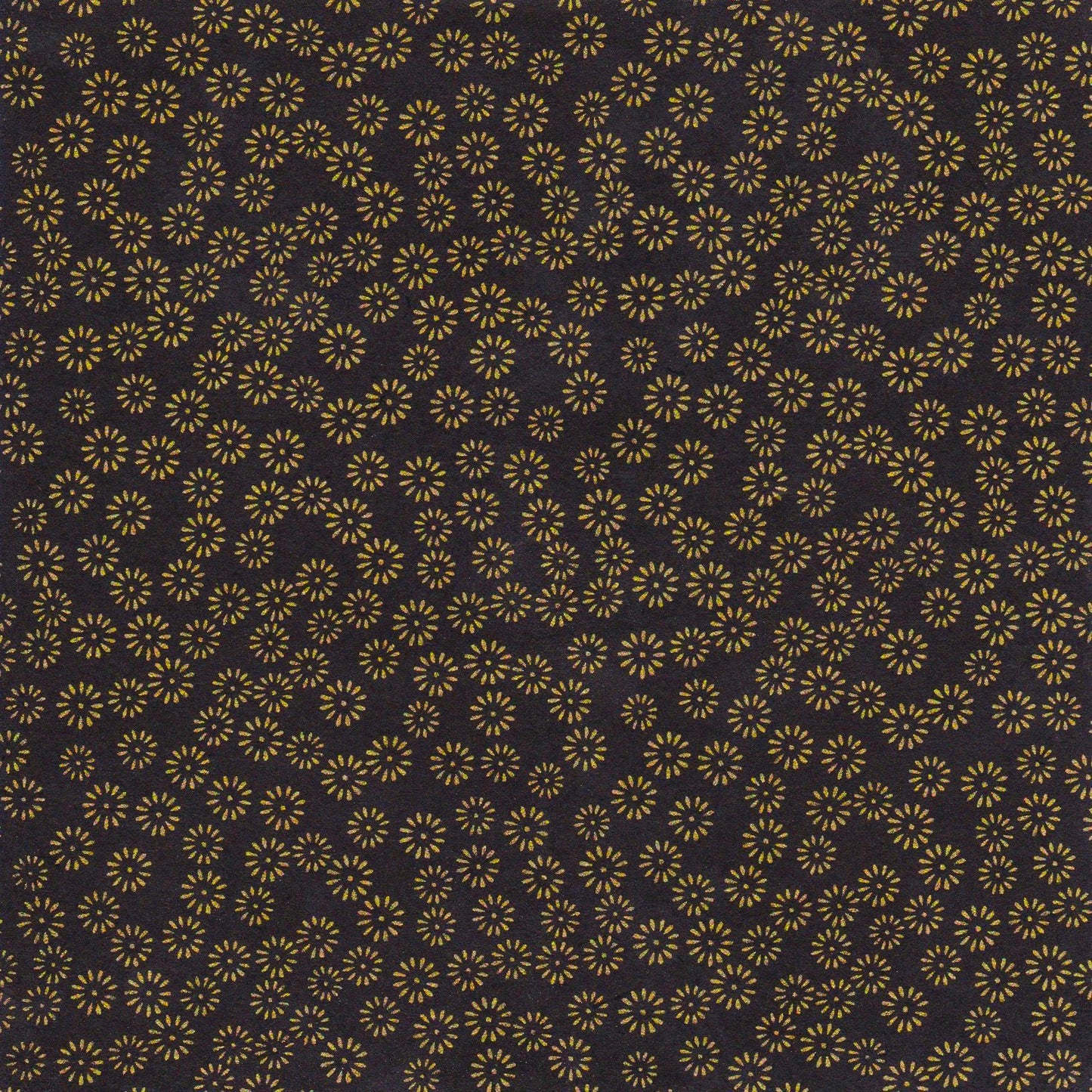 Pack of 20 Sheets 14x14cm Yuzen Washi Origami Paper HZ-445 - Small Chrysanthemum Black - washi paper - Lavender Home London