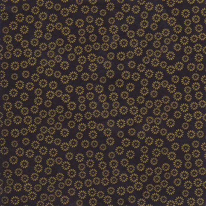 Pack of 20 Sheets 14x14cm Yuzen Washi Origami Paper HZ-445 - Small Chrysanthemum Black - washi paper - Lavender Home London