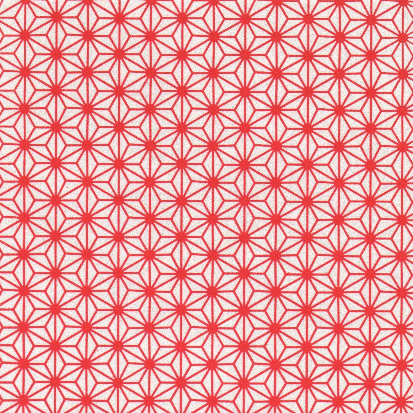 Pack of 20 Sheets 14x14cm Yuzen Washi Origami Paper HZ-454 - Red & Silver White Hemp Leaf - washi paper - Lavender Home London