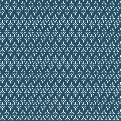 Pack of 20 Sheets 14x14cm Yuzen Washi Origami Paper HZ-472 - Prussian Blue Diamond Flower - washi paper - Lavender Home London