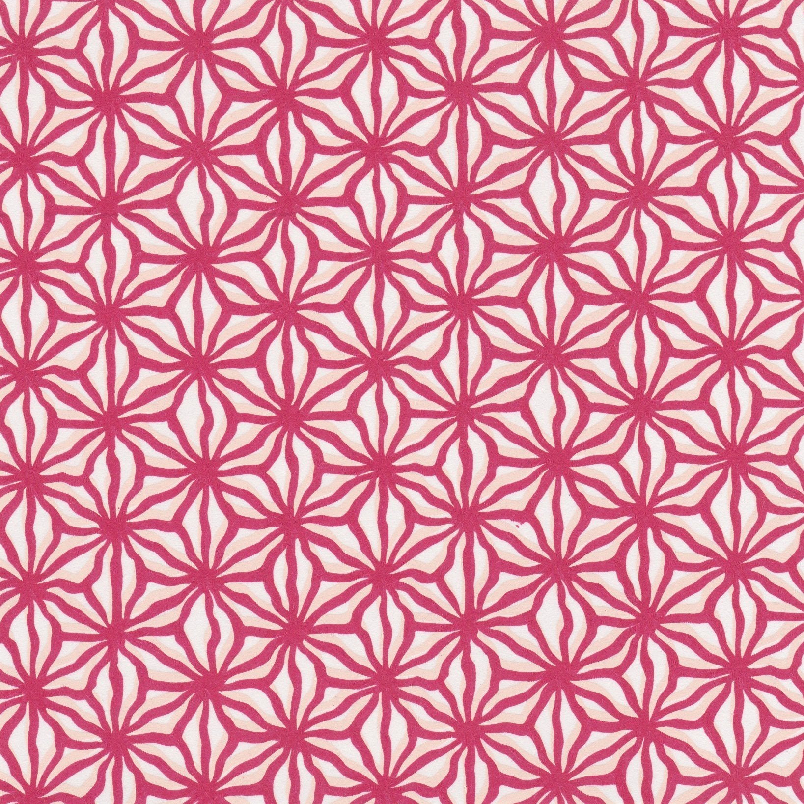 Pack of 20 Sheets 14x14cm Yuzen Washi Origami Paper HZ-473 - Burgundy Hemp Leaf - washi paper - Lavender Home London