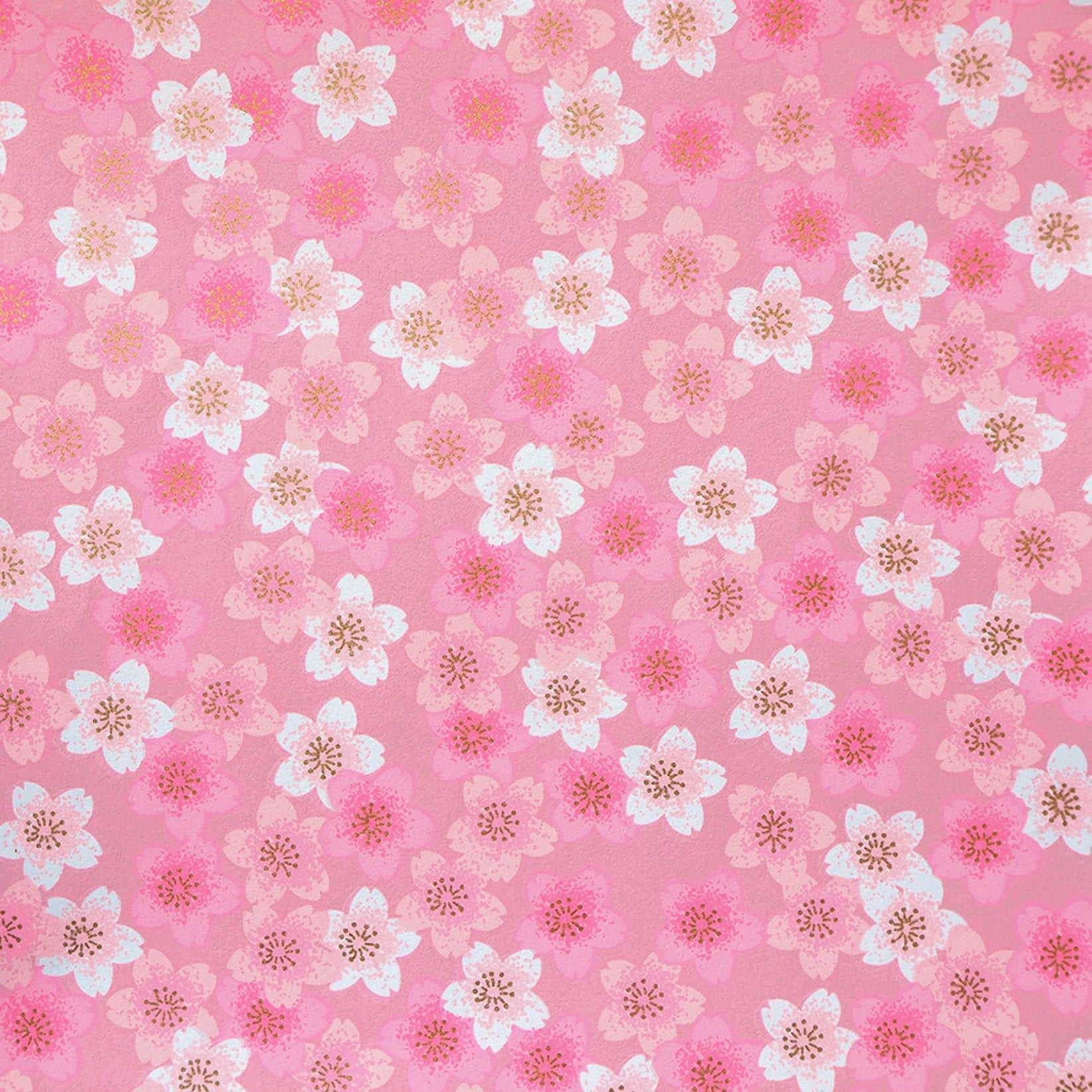 Pack of 20 Sheets 14x14cm Yuzen Washi Origami Paper HZ-504 - Pink Shades Cherry Blossom - washi paper - Lavender Home London