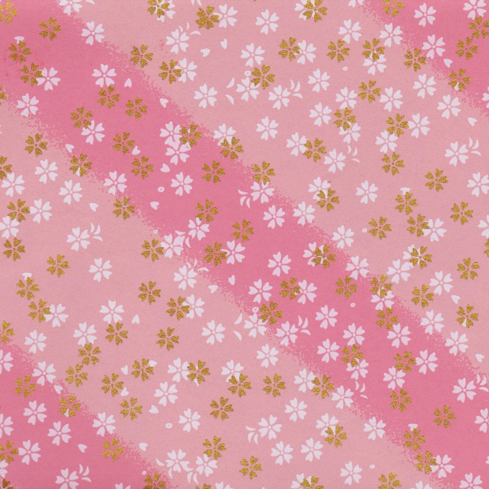 Pack of 20 Sheets 14x14cm Yuzen Washi Origami Paper HZ-514 - Small Cherry Blossom Pink Shades - washi paper - Lavender Home London