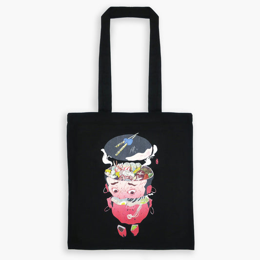 Art Print Cotton Tote Bag - HUNGRY - Tote Bags - Lavender Home London