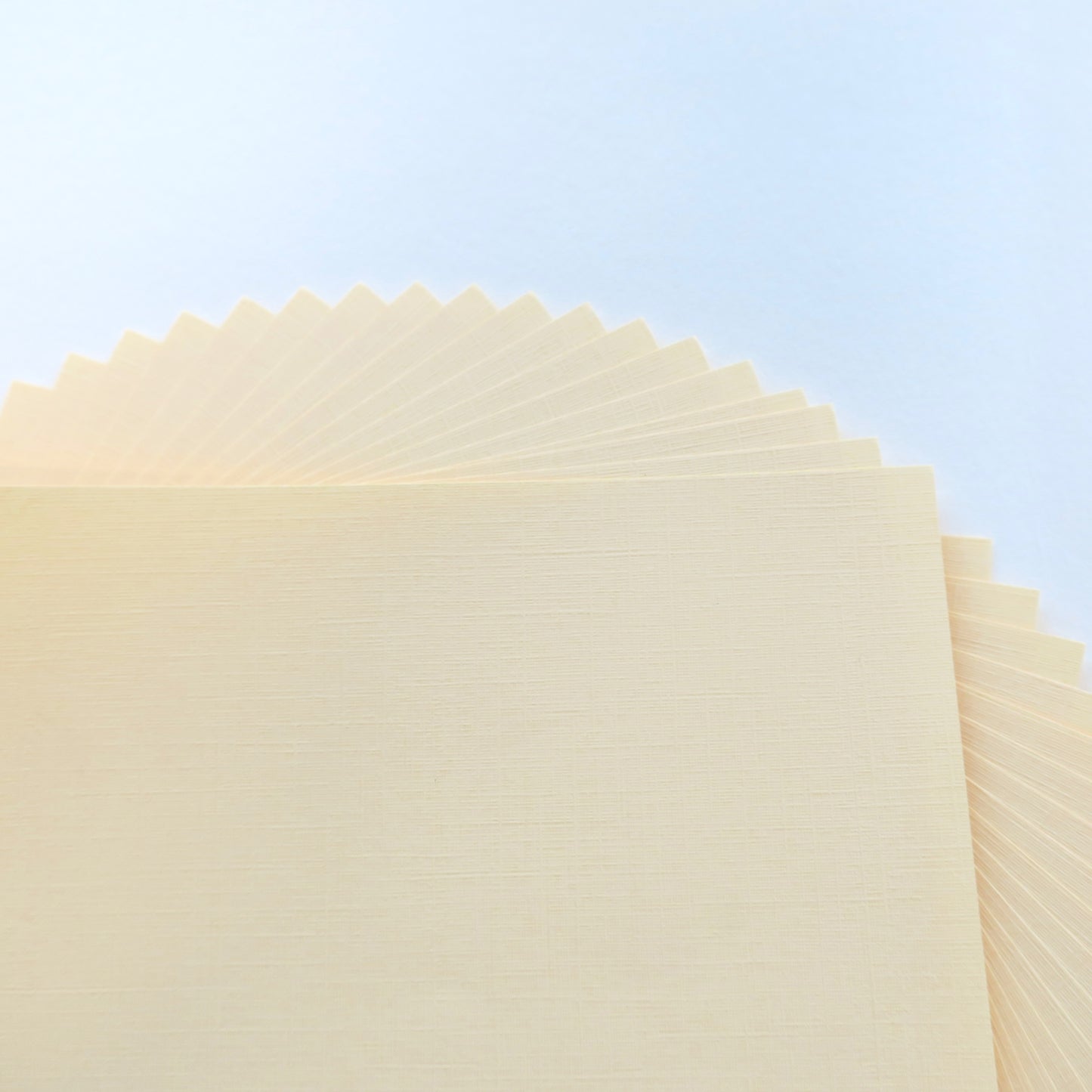 Pack of 20 Sheets 14x14cm Textured Linen Paper - Peanut Butter - washi paper - Lavender Home London