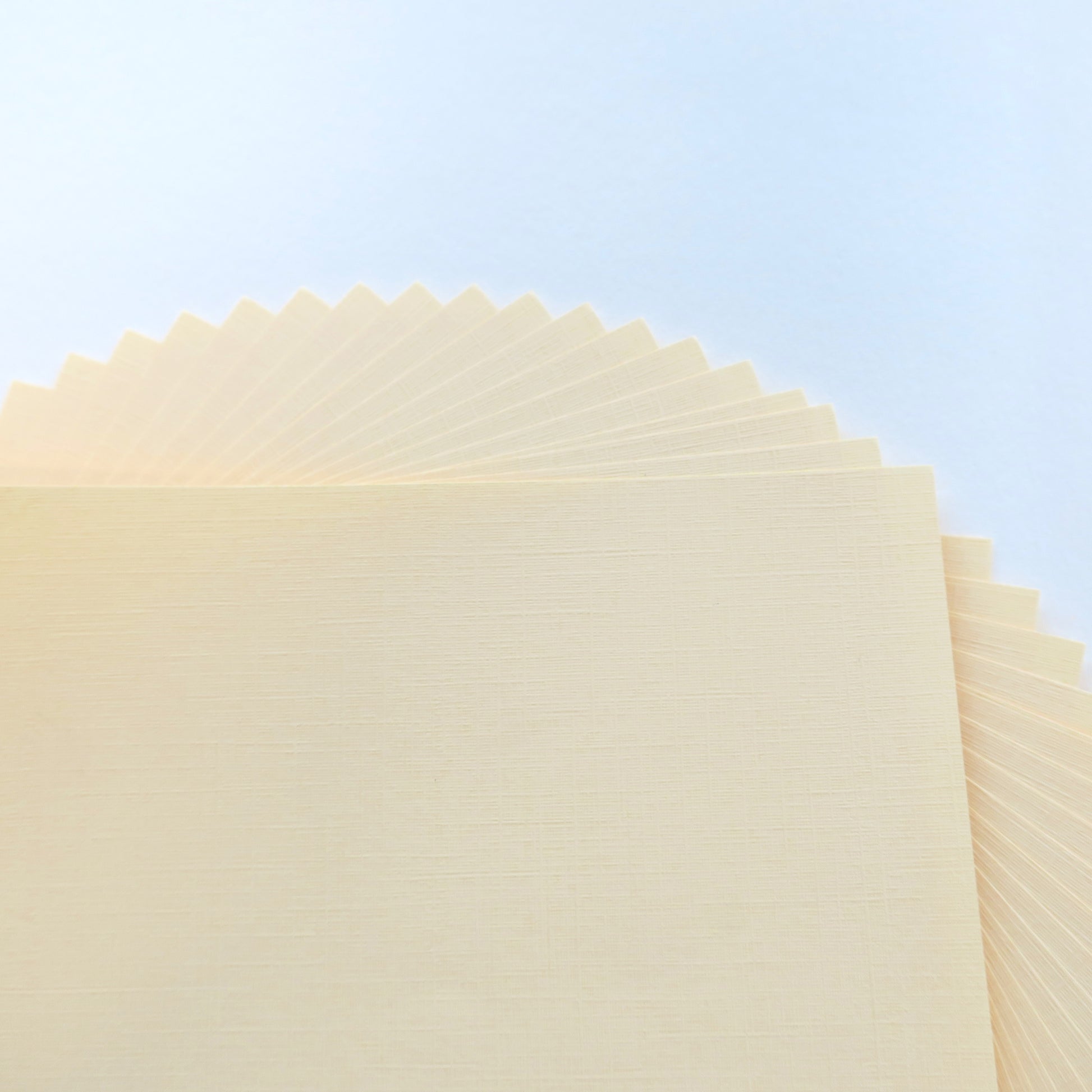 Pack of 20 Sheets 14x14cm Textured Linen Paper - Peanut Butter - washi paper - Lavender Home London