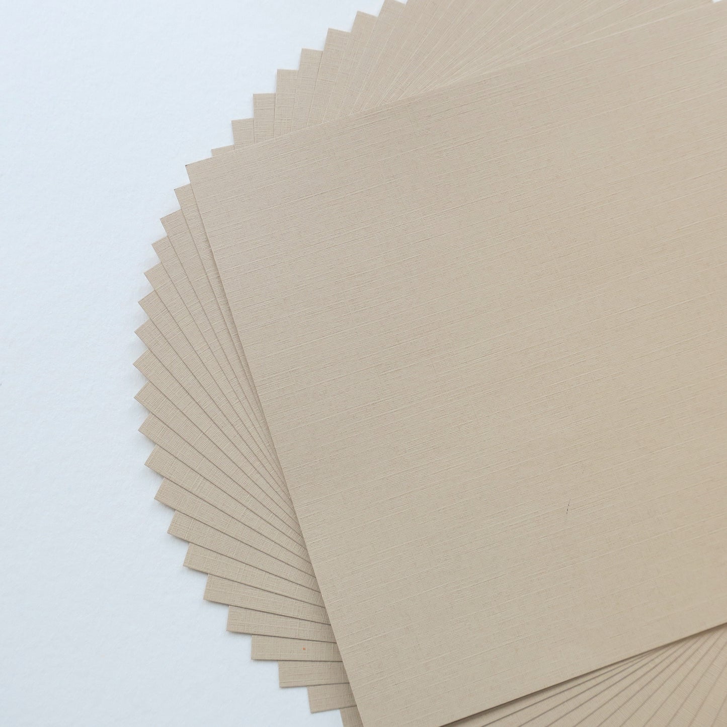 Pack of 20 Sheets 14x14cm Textured Linen Paper - Tan - washi paper - Lavender Home London