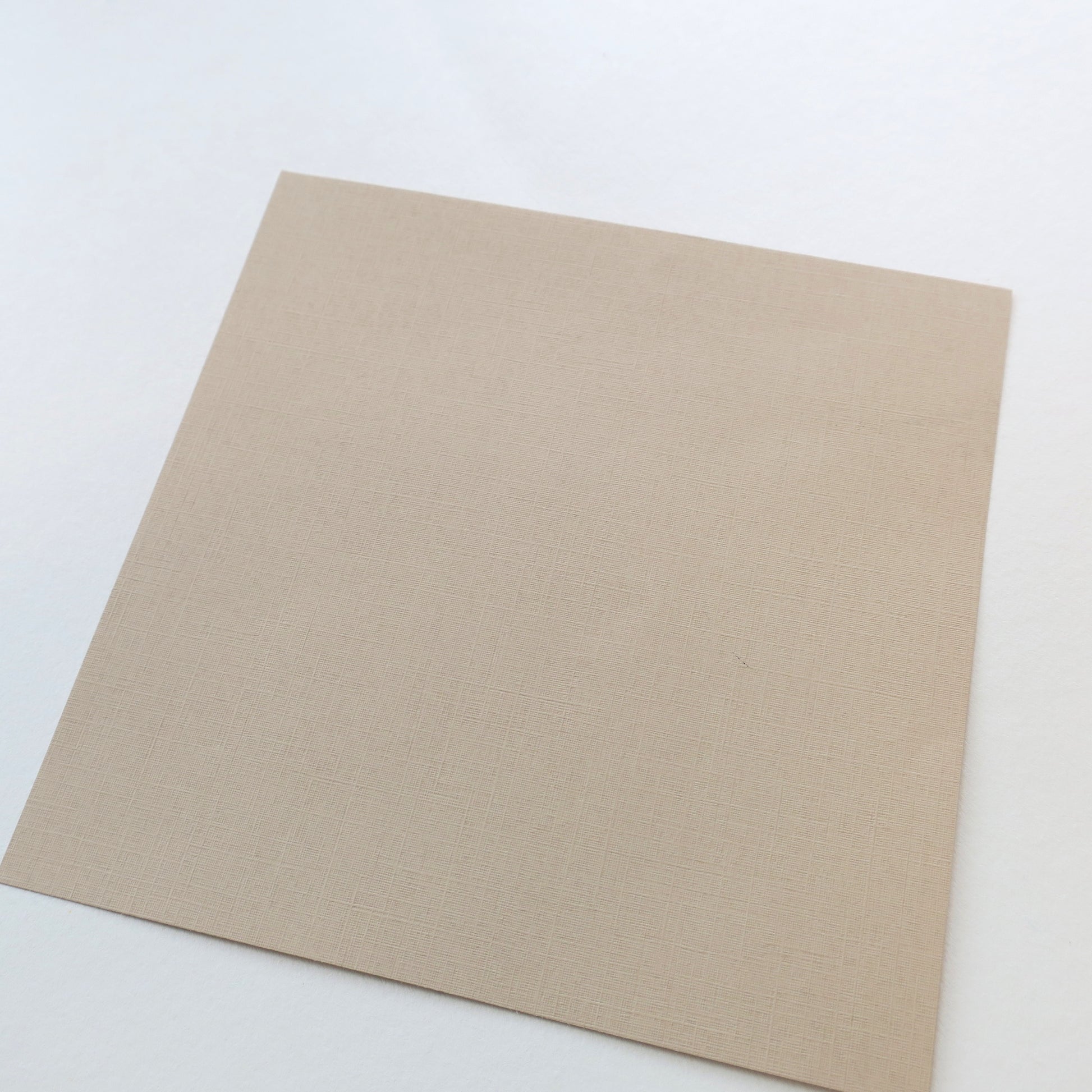 Pack of 20 Sheets 14x14cm Textured Linen Paper - Tan - washi paper - Lavender Home London
