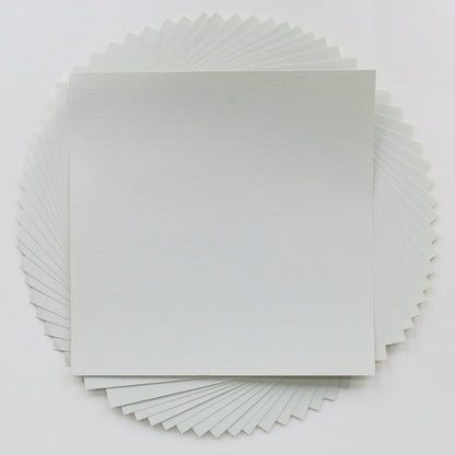 Pack of 20 Sheets 14x14cm Textured Linen Paper - Milky White - washi paper - Lavender Home London