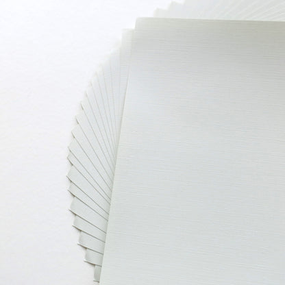 Pack of 20 Sheets 14x14cm Textured Linen Paper - Milky White - washi paper - Lavender Home London