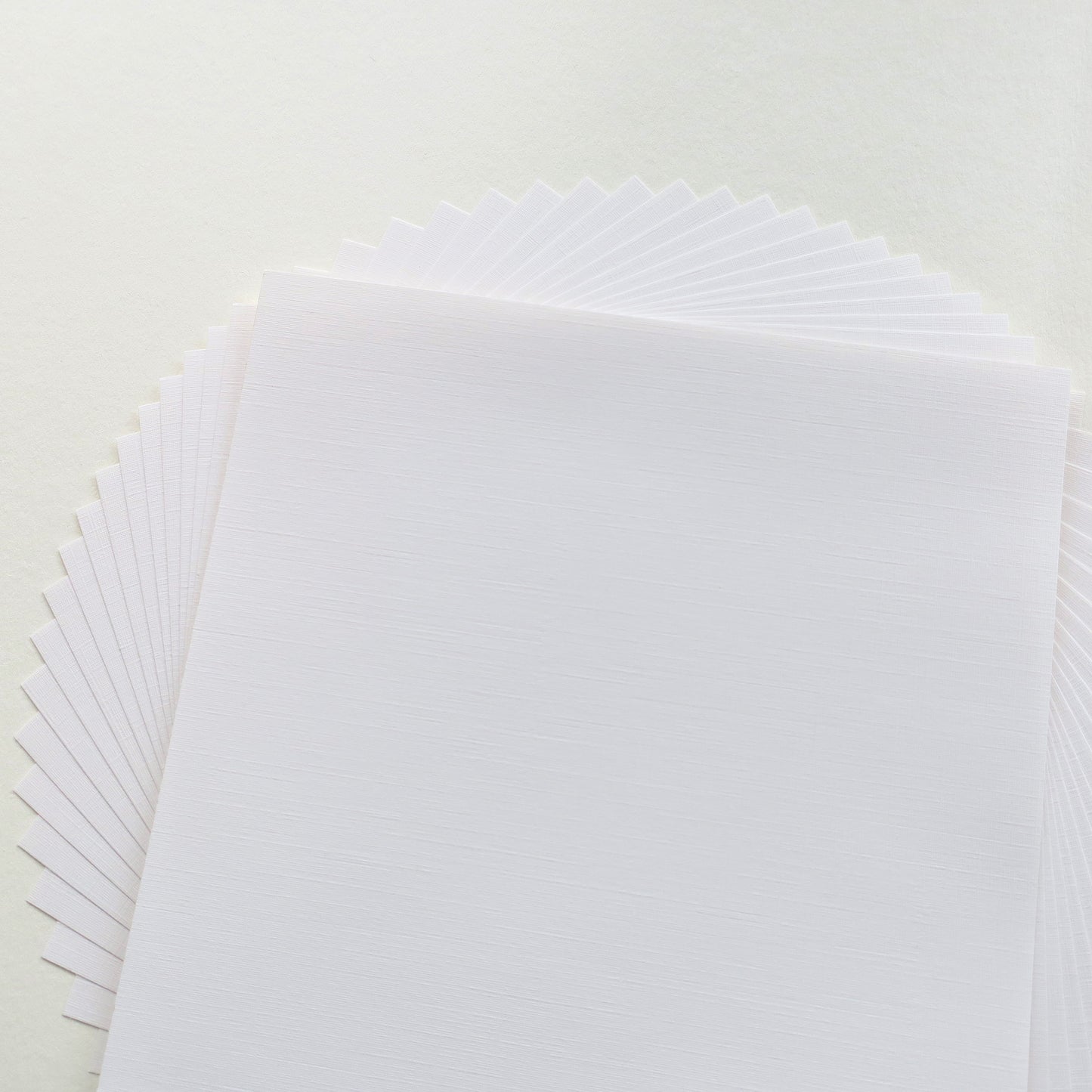 Pack of 20 Sheets 14x14cm Textured Linen Paper - White - washi paper - Lavender Home London