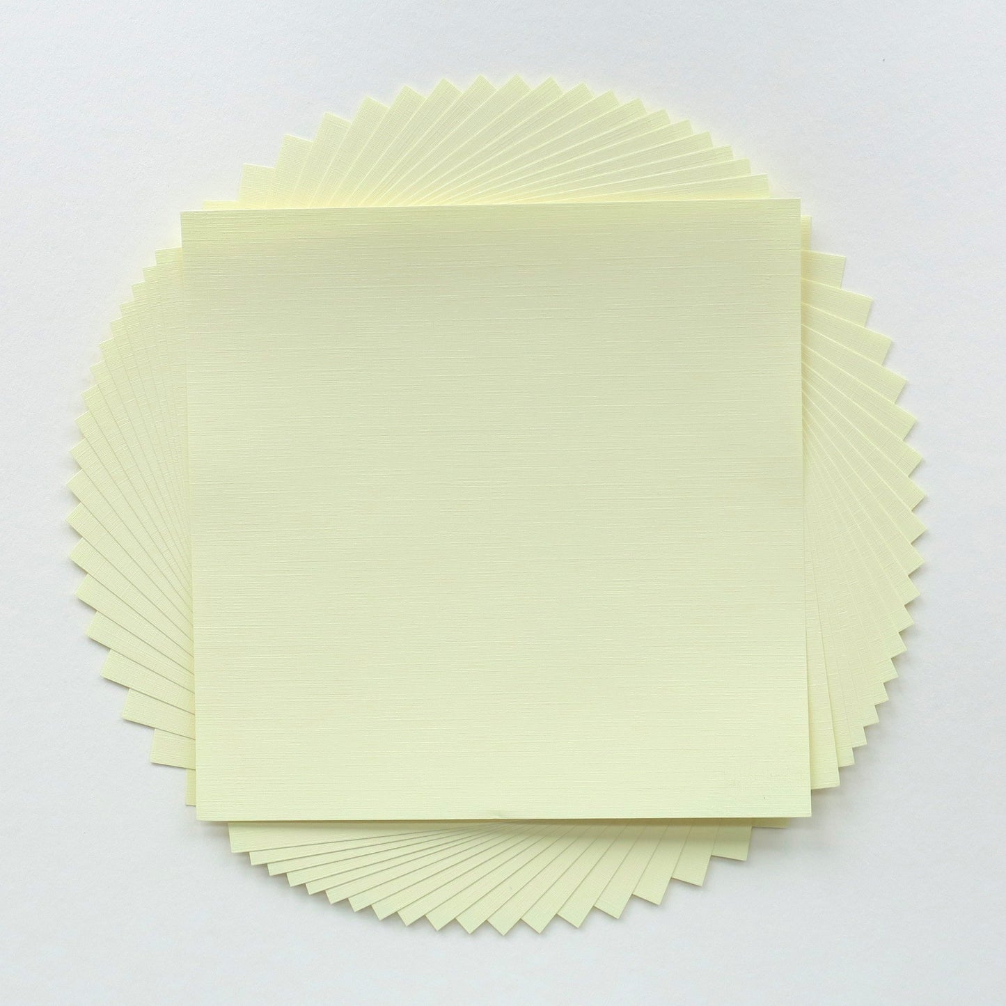 Pack of 20 Sheets 14x14cm Textured Linen Paper - Light Yellow - washi paper - Lavender Home London
