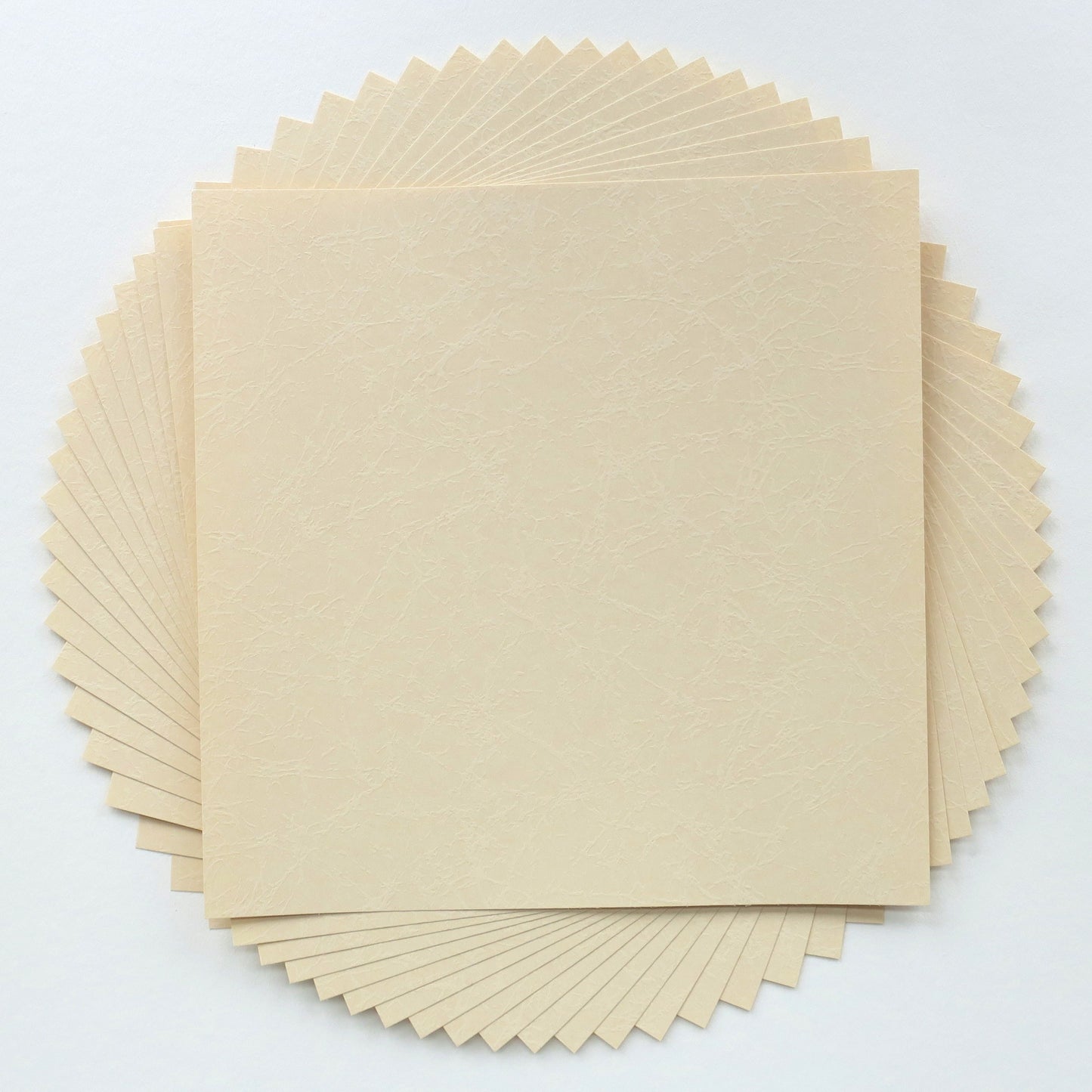 Pack of 20 Sheets 14x14cm Textured Leathac Rouketsu - Eggshell - washi paper - Lavender Home London
