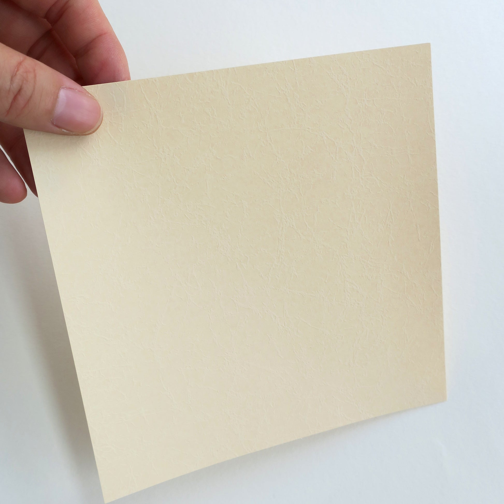 Pack of 20 Sheets 14x14cm Textured Leathac Rouketsu - Eggshell - washi paper - Lavender Home London