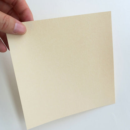 Pack of 20 Sheets 14x14cm Textured Leathac Rouketsu - Eggshell - washi paper - Lavender Home London