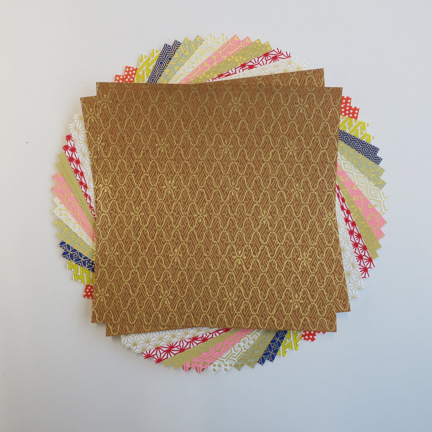 20 Sheets Geometric Patterned Pack 2 Yuzen Washi Origami Paper 14x14cm