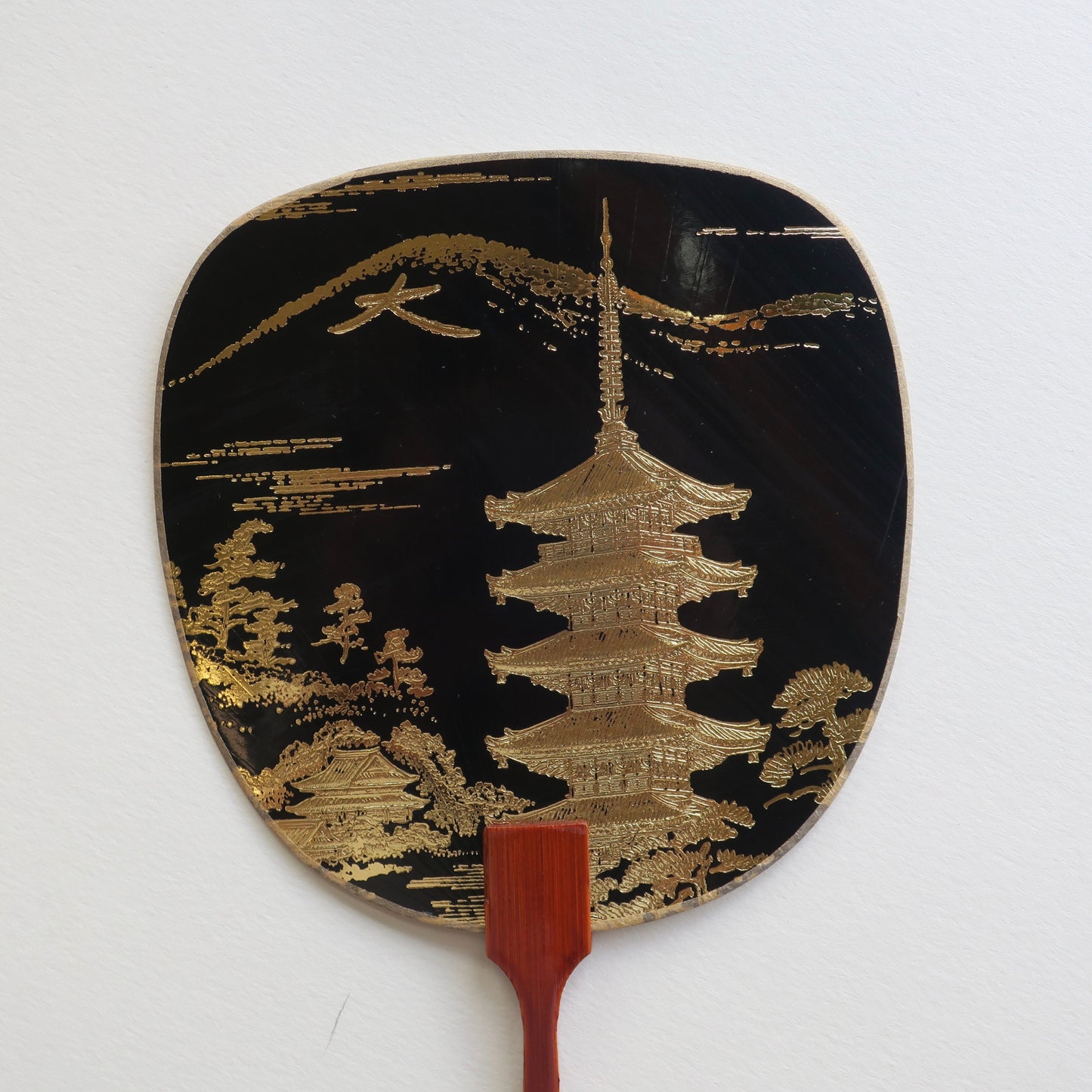 Uchiwa-fan Greeting Card - To-ji's Gojunoto 5 Story Pagoda - Cards - Lavender Home London