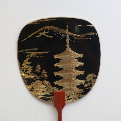 Uchiwa-fan Greeting Card - To-ji's Gojunoto 5 Story Pagoda - Cards - Lavender Home London