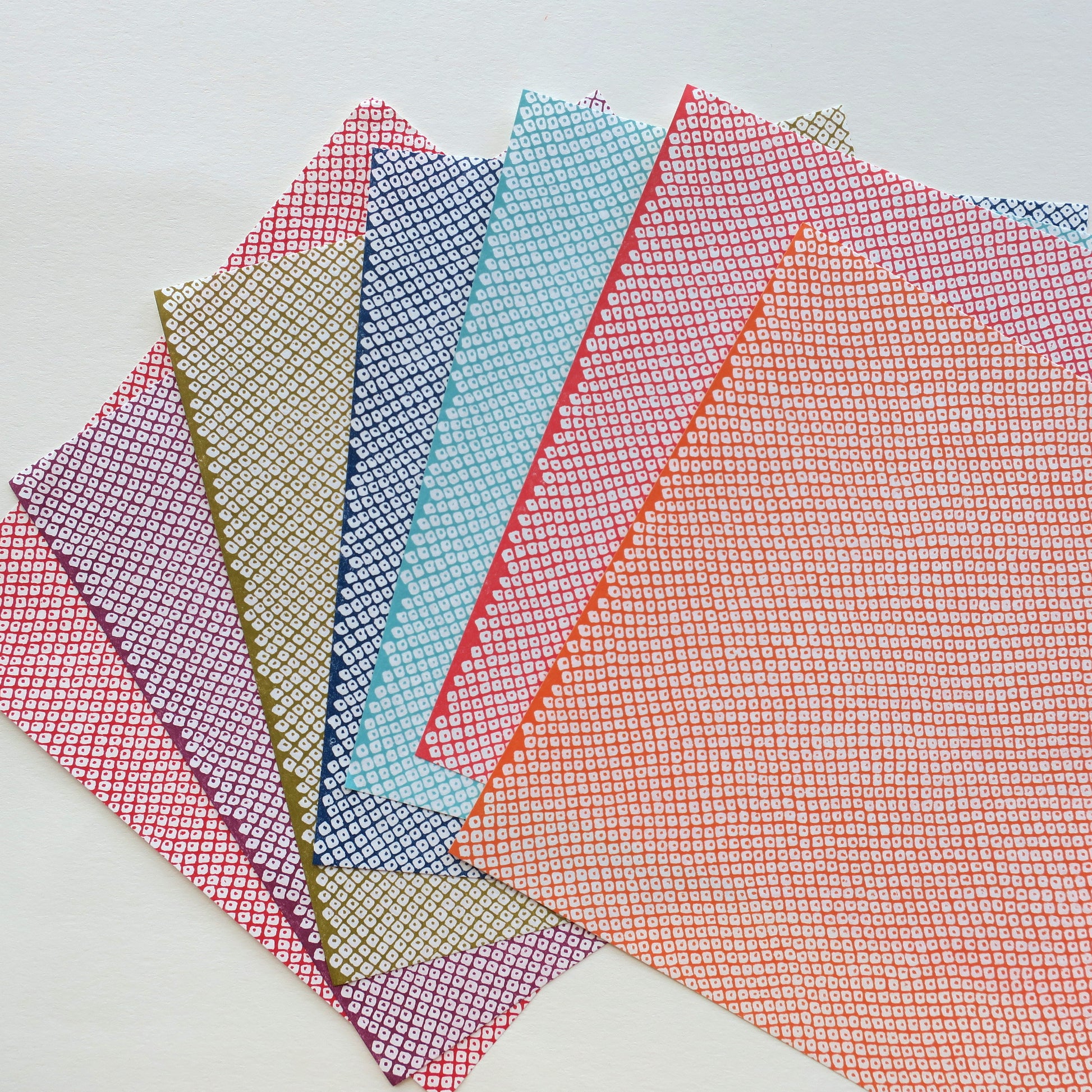 36 Sheets 17x17cm Washi Origami Paper - Mixed Patterns - washi paper - Lavender Home London