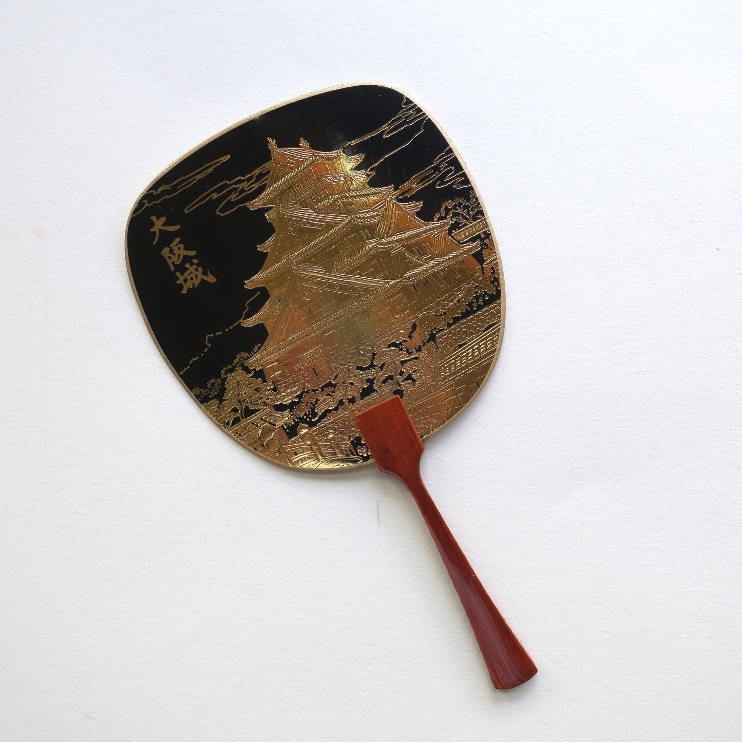 Uchiwa-fan Greeting Card - Osaka Castle - Cards - Lavender Home London