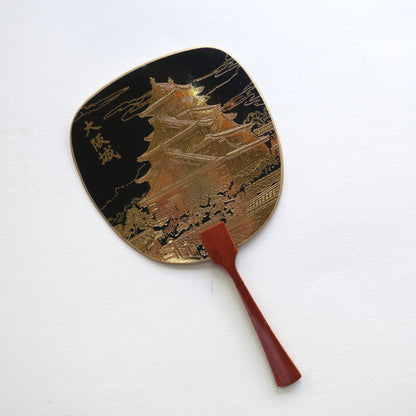 Uchiwa-fan Greeting Card - Osaka Castle - Cards - Lavender Home London